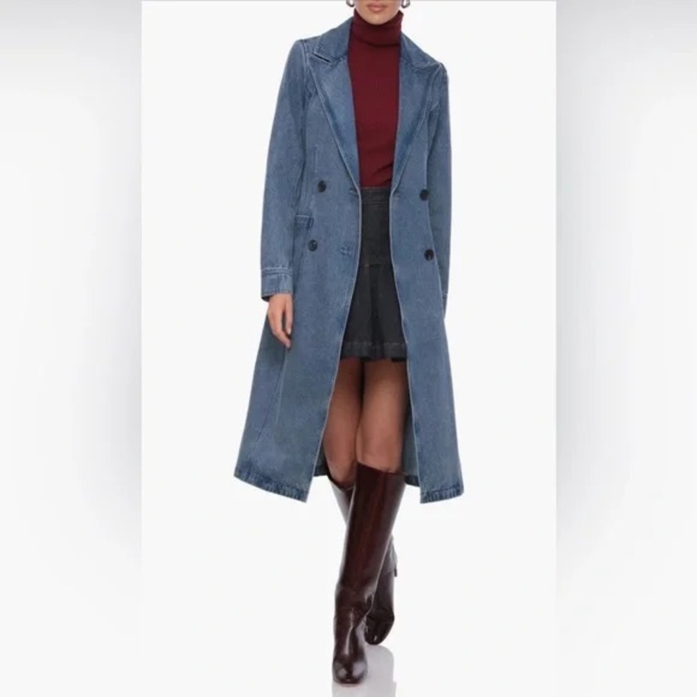 NEW House of Harlow 1960 Blue Denim Jacket S